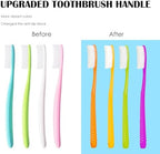 EasyHonor Huge Head Toothbrush with Hard & Firm bristles BPA Free for Proper Dental Care 4 Pack with White Hard Bristles.