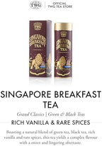 TWG Tea | Singapore Breakfast Tea | Black Tea & Green Tea | Vanilla & Spices | Haute Couture Tin, 100g | Gift Set