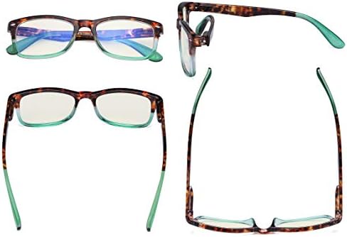 Eyekepper Blue Light Filter Reading Glasses - Reduce Eye Strain Computer Readers - Tortoise/Green