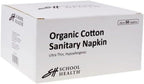 School Health - Organic Cotton Sanitary Napkins, Regular Absorbency, Ultra Thin Pads for Women - 50 Count