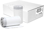 Ultrasac 8 Gallon 0.9 MIL White Drawstring Garbage Trash Bags - 20" x 29" - Pack of 45 - For Bathroom, Bedroom, Office, & Kitchen