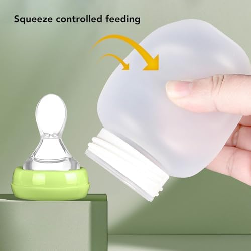 Drinking Aids Feeding Cup, 240ml Spill Proof Senior Liquid Feeder Portable Porridge Feeder Cup for Elderly Adults Disabled Pregnant Patient, Easy Clean (Green)