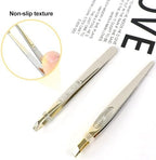 Tweezers, 2Pcs Eyebrow Tweezers Set, Stainless Steel Slant Tweezer, Facial Hair Remover for Women and Men