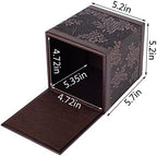 Tissue Box Cover Square,Modern Leather Tissue Box Holder for Napkin Facial Paper Organizer Bottom with Magnet Reinforcement for Home/Hotel/Restaurant/Office/car/Living Room(Retro)