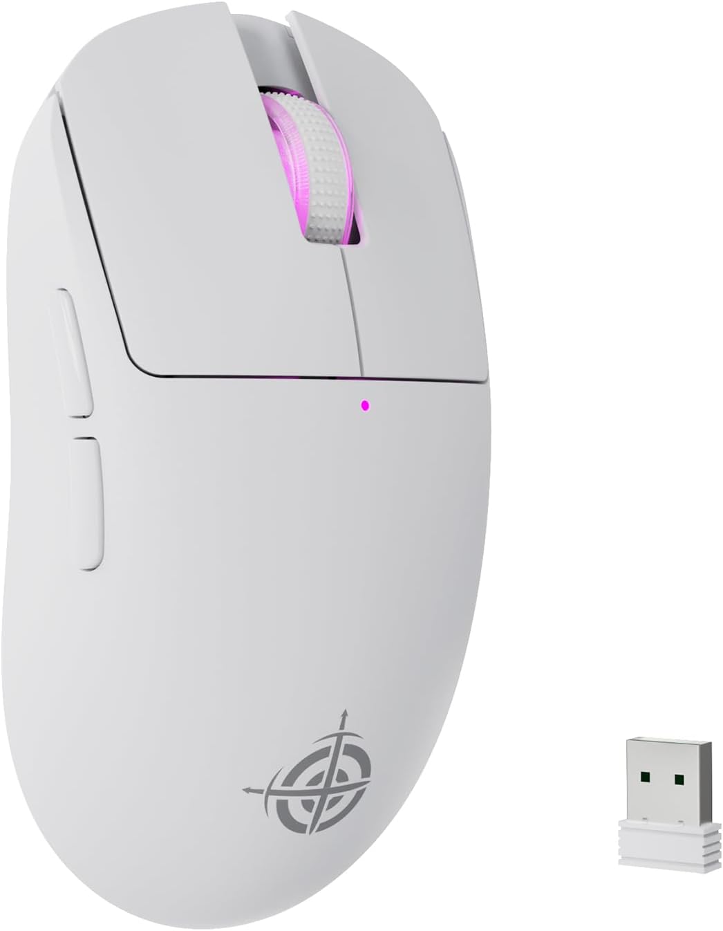 ATTACK SHARK×Magic-Refiner G6 Wireless Gaming Mouse Tri-Modes Connection 2.4G/BT/USB-C 24000 DPI 1000Hz Polling Rate with Anti-Slip Grips,750mAh Battery Gaming Mice for Laptop/PC/Mac Gamer White