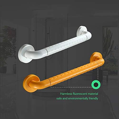 Toilet Grab Bars, Barrier-Free Railing, Stainless Steel Non-Slip Safety Night Aperture Suitable for The Elderly, Kindergarten, Stairs, Bathroom (Color : Yellow, Size : 80cm)