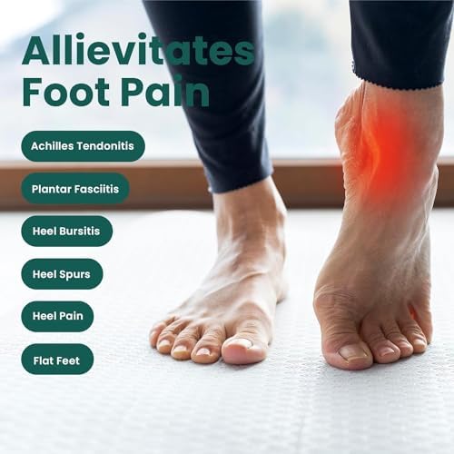 Plantar Fasciitis Heel Support Inserts - Welnove Premium Arch Support Heel Cushion Cups for Heel Pain Heels Spur Achilles Tendonitis - Orthotic Shoe Insert for Women's 6-9, Men's 5-8 (1 Pair)