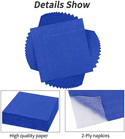 Resinta 120 Pieces Cocktail Napkin Neon Napkins Beverage Luncheon Paper Napkins 2 Ply for Party Favors, 6 Colors