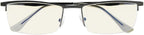 CessBlu UV Protection,Anti Blue Rays,Half-rim Computer Reading Glasses