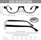 DXYXYO Half Moon Reading Glasses for Women, 3 Pack Small Semi Frame Readers with Spring Hinge Blue Light Blocking