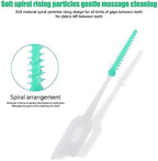 Ndzefan160PCS Portable Soft Silica Gel Toothpick Dental Floss Picks Soft Original Suitable for Oral Care of Adults and Childrens,Toothpick Brushes Teeth Cleaning Tool (Green)
