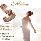 Lymphatic Drainage Therapeutic Magnetic Ring: Copper Rings with 3500 Gauss Magnets for Women Men Pain Relief, Magnetic Lymph Detox Ring 100% Solid Pure Copper Jewelry Gift (2PCS)