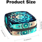 Period Bag,Sanitary Napkin Storage Bag,Abstract Ancient Geometric Field,Tampon Bag for Purse