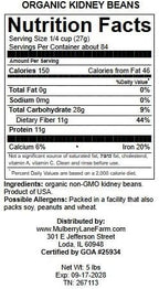 Kidney Beans, Dark Red, 5 Pounds Dried, USDA Certified Organic, Non-GMO Bulk, Product of USA, Mulberry Lane Farms