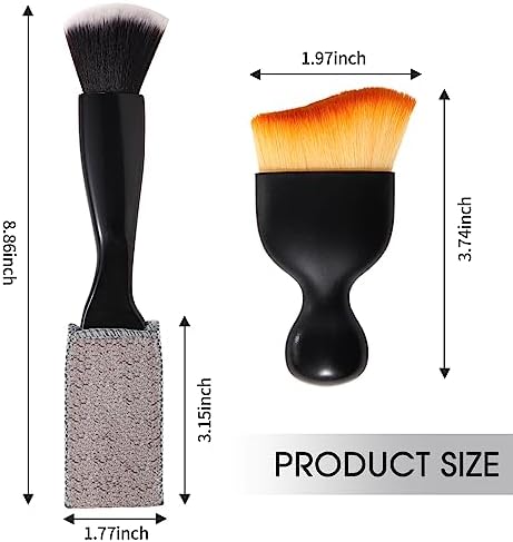3 PCS Car Interior Detail Dust Brush,Soft Car Interior Detailing Kit Tools,Dash Duster Brush for Auto,Truck,SUV,RV Interior Cleaning