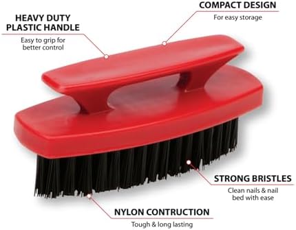 Performance Tool 20222 Heavy Duty Nylon Bristle Brush with Easy Grip Handle for Tough Cleaning Jobs