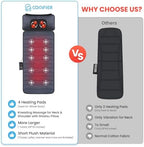 COMFIER Full Body Massage Mat with Movable Neck Pillow, 10 Vibrating Motors & 4 Heating Pads, Back Massage Pad, Mothers Day Gifts for Mom