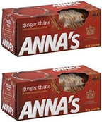Anna's Swedish Thins Ginger, Cookies 5.25 Oz (Pack of 2)
