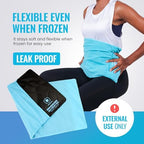 ICEWRAPS 12" x 21" Extra Large Reusable Ice Pack with Soft Fabric Cover, Flexible Cold Therapy Clay Pack for Knee & Back Swelling, Chronic Pain Relief – FSA-HSA Eligible