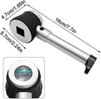 Mexi Handheld 10X Magnifier Loupe Optical Glass Magnifying Glass with Light Scale Magnifying Jewelry Loupe with Measure Scale