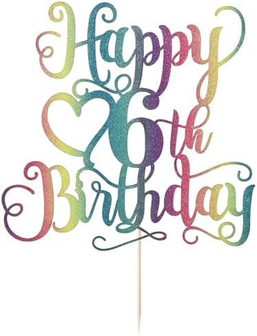 Flash Color Happy Birthday Cake Topper - Boys & Girls, 6th Birthday Party Decorations