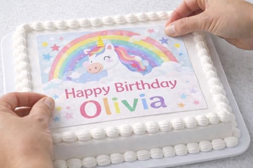 Custom Edible Topper Image Make your Own Cake Image Personalized Birthday (11x17 inches)