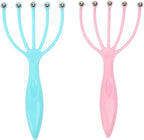 Ryoma Scalp Massager, Protable Hand Held SPA Head Massager for Deep Relaxation & Stress Reduction in The Office Home SPA Father's Day and Mother's Day Gifts Pink+Blue(2-Pack)