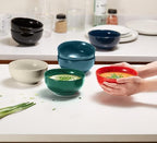 KooK Soup Bowls, Cereal Bowl, Ceramic, Bowls for Kitchen, Microwave, Dishwasher and Freezer Safe, Porcelain Dishes for Pasta, Salad, Oatmeal, Deep Interior, 20 oz, Set of 6, (Hunter Green)