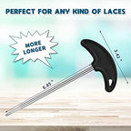 Tondiamo Shoe Lace Tightner Stainless Steel Plastic Hockey Skate Tightener Wire Sports Skate Key Tool Shoe Lace Puller Ice Roller Skate Tool for Ice-Skates Figure-Skates Boots