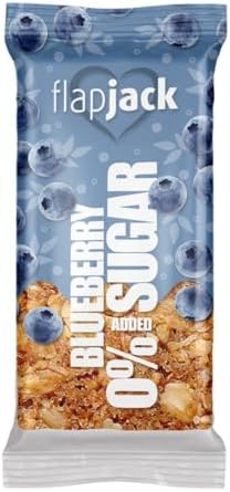 NEW IN USA Vegan FlapJack 15 pack x 100g (3.53oz) Sugar-Free Blueberry | Premium Fiber & Handmade Oat Bar | Moderate the Energy Release | Made in Hungary Since 2004