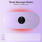 Portable Cordless Heating Pad, Heating Pad, Electric Waist Belt Device, 3-Speed Vibration &3-Speed Heat Levels, Portable Electric Fast Heating Belly Wrap Belt for Women and Girl (Light Purple)