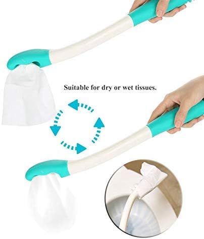 Self Wipe Assist Bottom Wiping Toilet Aid Self Wipe Assist Tissue Holder Tool Long Reach Toilet Tissue Grip Motion Assistance Supplies
