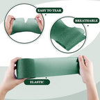Nuanchu 30 Yards Pre-wrap Athletic Tape Pre Wrap Athletic Foam Underwrap Tape Foam Underwrap Bandage for Hair Soccer Sports Wrists Elbows Knees Ankles 2.76 Inches(Dark Green)
