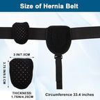 Hernia Belts for Men Inguinal, Adjustable Inguinal Hernia Support for Men Suit Both Left And Right Side, Hernia Truss Provides Concealed And Comfortable Support With Removable Compression Pads,Black
