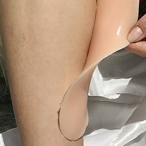 Self-Adhesive Calf Pads, 1 Pair Silicone Leg Onlays Women Leg Corrector, Skin Friendly, Calf Gel Pads for Crooked or Thin Skinny Legs(S,Light Nude)