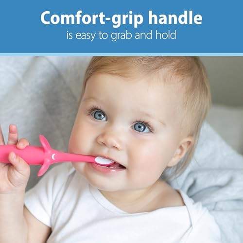 Dr. Brown's Infant-to-Toddler Toothbrush, Elephant, Pink, 0-3 Years