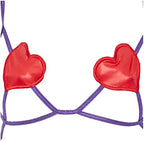 womens Two Piece Lingerie Set, Purple/Red, Small-Medium US