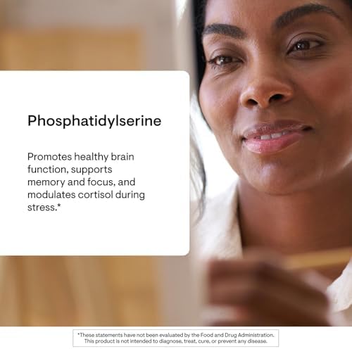 THORNE - Phosphatidylserine - Supports Healthy Brain Function, Memory & Focus - Helps Regulate Cortisol During Stress* - Third-Party Certified - Gluten-Free, Dairy-Free - 60 Capsules
