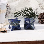 Natural Lapis Lazuli Merkaba Crystal Protection Sacred Meditation Energy Generator Healing Chakra Six-Pointed Star 1 Inch