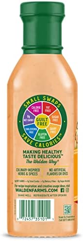 Walden Farms Street Taco Sauce Creamy Chipotle – Calorie-Free, Gluten-Free, Low Carb, Keto-Friendly, Sugar-Free, Smoky Chipotle Flavor – 12 oz Bottle