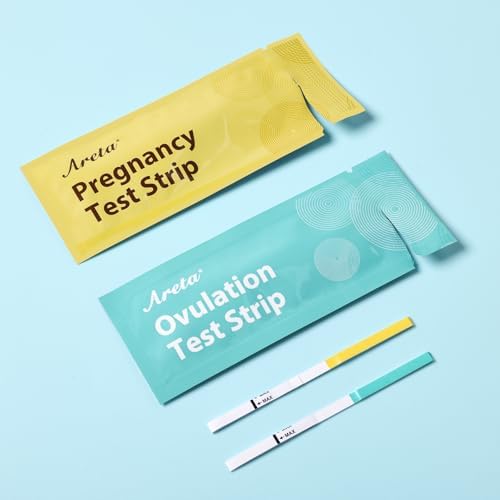 Areta Ovulation & Pregnancy Test Strips: 30 Ovulation Strips & 10 Pregnancy Tests Combo Kit | Accurate at-Home Fertility Tracker | Highly Sensitive Early Pregnancy Detection | 30 LH + 10 HCG