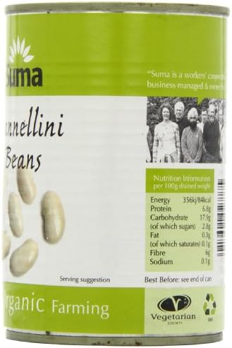Suma Organic Cannellini Beans 400 g (Pack of 12)