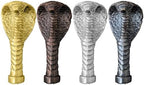 Wood Walking Staff Cane Stick with Cobra Snake Handle, Rubber Ferrule, Foldable, Adjustable, Custom 31-61 in, AANWS156