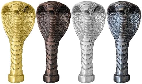 Wood Walking Staff Cane Stick with Cobra Snake Handle, Rubber Ferrule, Foldable, Adjustable, Custom 31-61 in, AANWS156