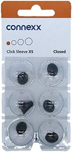 FCS Pack of 6 Click Sleeve for Siemens Signia Run Click-CIC/ITC (Closed-Extra Small).