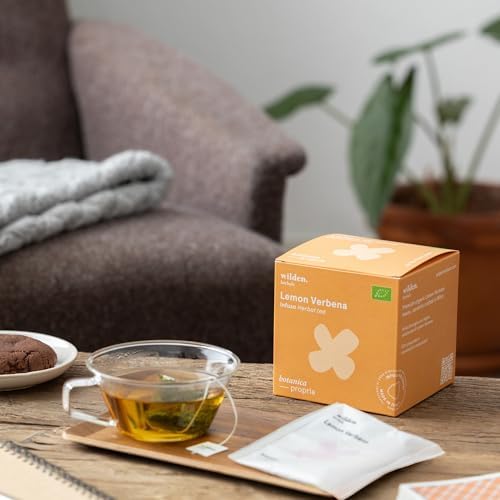 Bristot x Wilden Herbals Organic Lemon Verbena Herbal Tea Bags – Italian Herbal Infusion with Fresh Citrus Aroma – Box of 10 Tea Filters (1.5 g Each)
