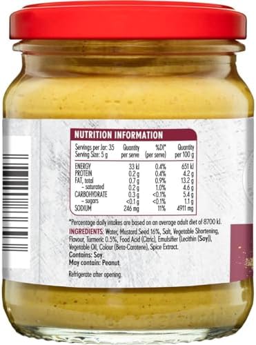 Masterfoods Hot English Mustard 175g