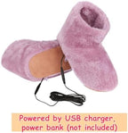 USB Heated Slippers Booties Electric Heating Boot Slippers Washable Feet Warmer Warm Indoor House Shoes Feet Heater Men Women
