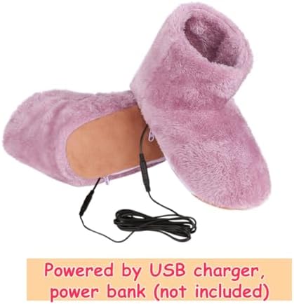 USB Heated Slippers Booties Electric Heating Boot Slippers Washable Feet Warmer Warm Indoor House Shoes Feet Heater Men Women
