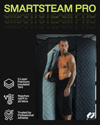 SAUNABOX® SmartSteam Kit Pro Portable Steam Sauna | Home Sauna Tent with Chair & Mat | Full Body Steam Therapy for Relaxation & Recovery | VOC-Free Materials